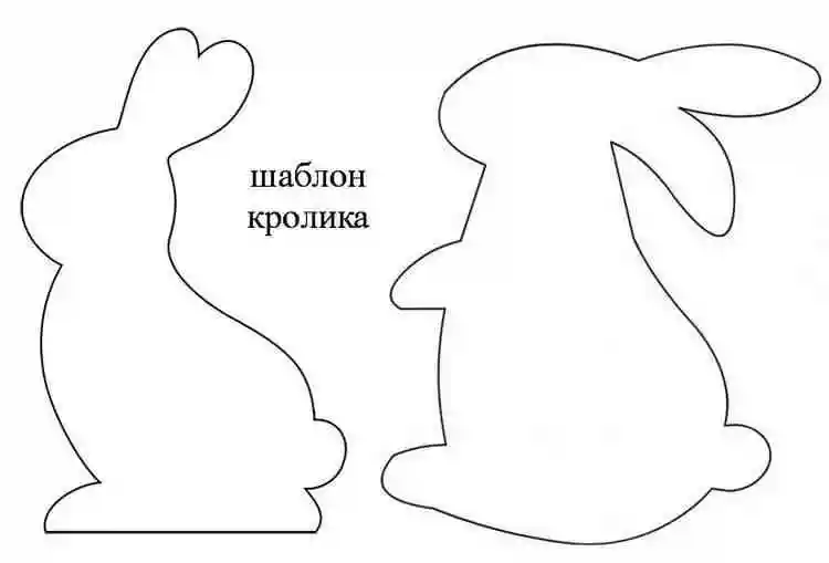 Шаблон кролика для пасхальной открытки