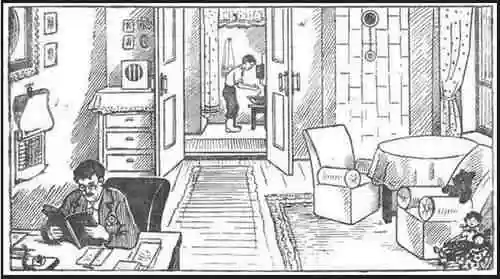 Советская головоломка про мальчика и папу в квартире