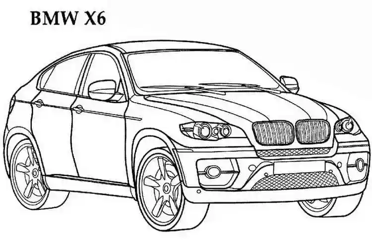 Раскраски машин, BMW X6