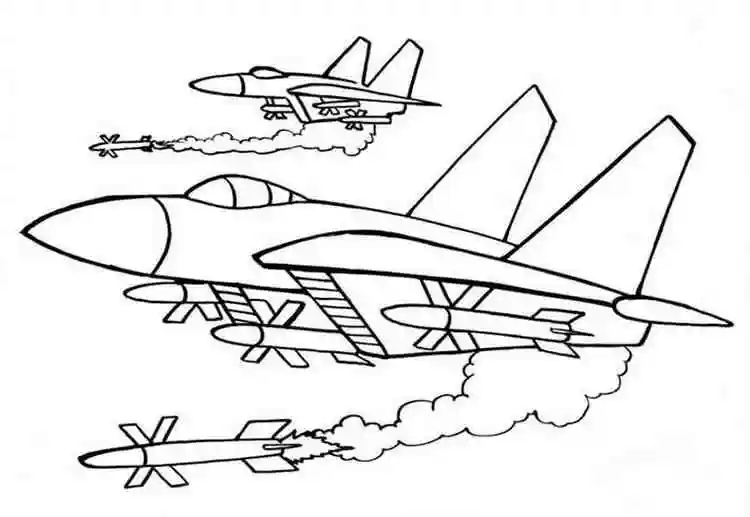 Раскраски самолеты, Самолет СУ-31 с Кинжалом