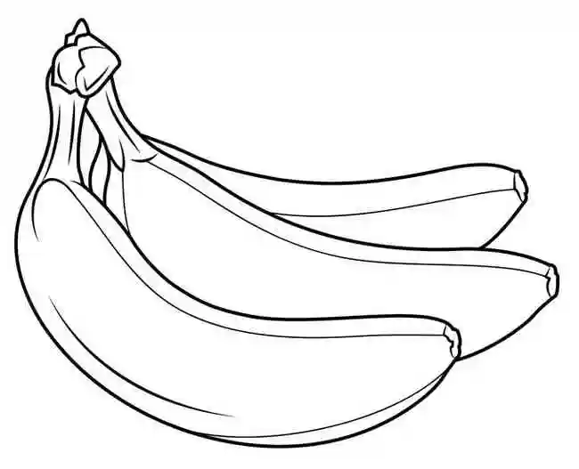 Раскраски для малышей, Бананы