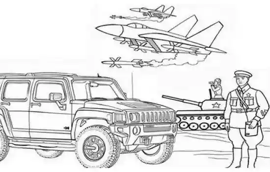 Раскраски для мальчиков: машинки, солдатики, самолеты
